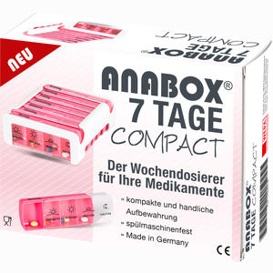 Anabox Compact 7 Tage Wochendosierer Pink/Weiß 1 Stück - ab 13,95 €