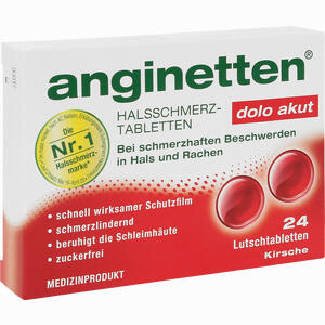 Anginetten Dolo Akut Halstabletten Lutschtabletten 24 Stück - ab 0,00 €