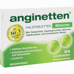Anginetten Halstabletten Stimme Lutschtabletten 24 Stück Anginetten Halstabletten Stimme Lutschtabletten 24 Stück