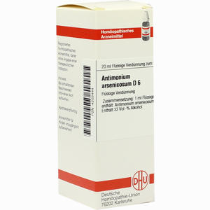 Antimonium Arsenic D6 Dilution 20 ml - ab 10,45 €