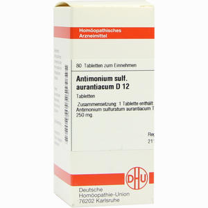 Antimonium Sulf Aurant D12 Tabletten 80 Stück - ab 8,88 €