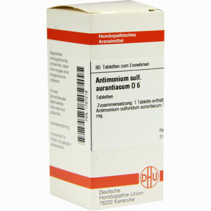 Antimonium Sulf Aurant D6 Tabletten 80 Stück - ab 8,82 €