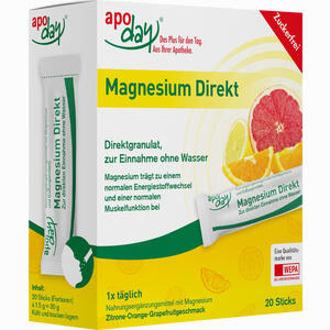 Apoday Magnesium Direkt Sticks Pulver 20 x 1.5 g - ab 0,00 €