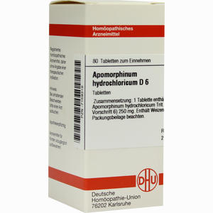 Apomorphinum Hydrochl D6 Tabletten 80 Stück - ab 0,00 €