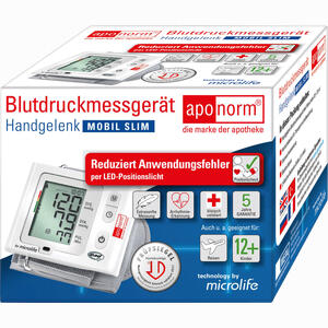 Aponorm Blutdruck Messgerät Mobil Slim Handgelenk 1 Stück - ab 33,06 &euro;