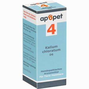 Apopet Schüßler- Salz Nr. 4 Kalium Chloratum D6 Vet. Globuli 12 g - ab 0,00 €