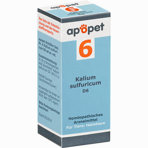 Apopet Schüßler- Salz Nr. 6 Kalium Sulfuricum D6 Vet. Globuli 12 g - ab 0,00 €