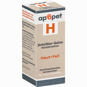 Apopet Schüßler- Salze Kombination H Haut+fell Ad Us. Vet. Globuli 12 g - ab 0,00 € Apopet Schüßler- Salze Kombination H Haut+fell Ad Us. Vet. Globuli 12 g - ab 0,00 €