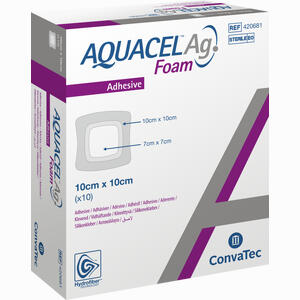 Aquacel Ag Foam Adhäsiv 10x10cm Verband 10 Stück - ab 145,00 €