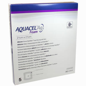 Aquacel Ag Foam Adhäsiv 21x21cm Verband 5 Stück - ab 341,97 &euro;