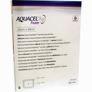 Aquacel Ag Foam Adhäsiv 25x30cm 5 St Verband 5 Stück - ab 669,67 &euro;