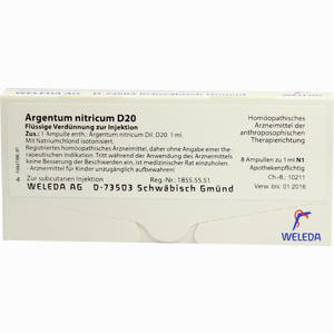 Argentum Nitricium D20 Ampullen 8 x 1 ml - ab 26,54 €