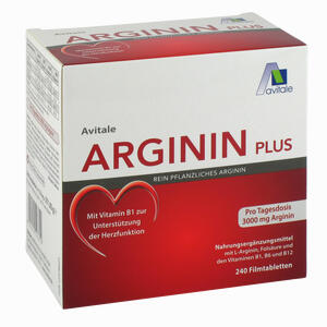 Arginin Plus Vitamin B1+b6+b12+folsäure Filmtabletten 240 Stück - ab 29,53 €