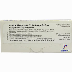 Arnica Planta T D15 Aurum Ampullen 8 x 1 ml - ab 0,00 &euro;