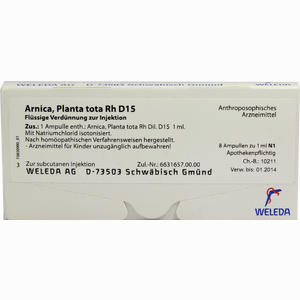 Arnica Planta Tota Rh D15 Ampullen 8 x 1 ml - ab 0,00 €