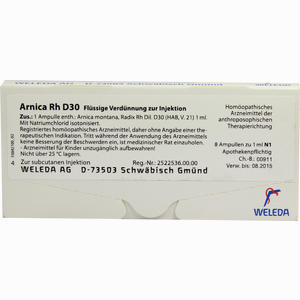 Arnica Rh D30 Ampullen 8 x 1 ml - ab 29,99 €