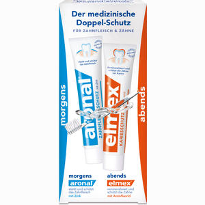 Aronal/elmex Doppelschutz Zahnpasta 2 x 75 Stück - ab 5,94 €