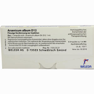 Arsenicum Album D12 Ampullen 8 Stück - ab 0,00 &euro;