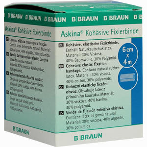 Askina Kohäsive Fixierbinde Elast Ungebl 4mx6cm  1 Stück - ab 3,52 &euro;