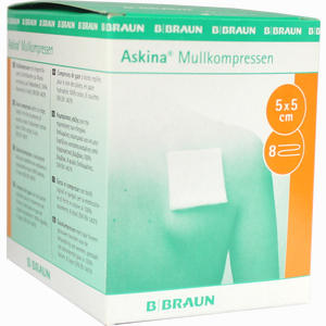 Askina Mullkompressen 5x5cm 8- Fach Steril  25 x 2 Stück - ab 2,89 €