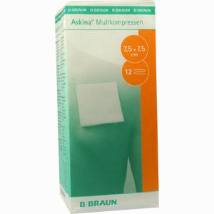 Askina Mullkompressen 7.5x7.5cm 12 Fach Unsteril  100 Stück - ab 8,87 €