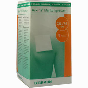 Askina Mullkompressen 7.5x7.5cm 8 Fach Unsteril  100 Stück - ab 3,89 €