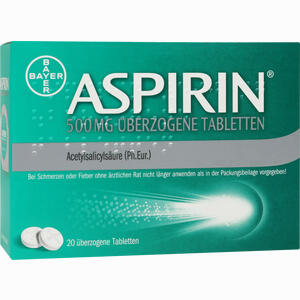 Aspirin 500mg überzogene Tabletten  20 Stück