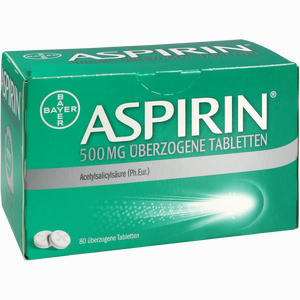 Abbildung von Aspirin 500mg überzogene Tabletten  80 Stück Abbildung von Aspirin 500mg überzogene Tabletten  80 Stück