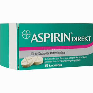 Aspirin Direkt Kautabletten 20 Stück Aspirin Direkt Kautabletten 20 Stück