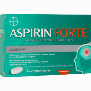 Aspirin Forte 1000 Mg 12 Stück - ab 4,00 &euro;