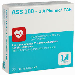 Ass 100 - 1 A Pharma Tah Tabletten 50 Stück - ab 0,60 €