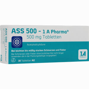 Abbildung von Ass 500- 1a Pharma Tabletten 30 Stück
