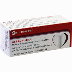 Ass Al Protect 100mg Magensaftresistente Tabletten  50 Stück - ab 1,07 €