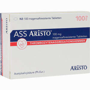 Ass Aristo 100 Mg Magensaftresistente Tabletten  100 Stück - ab 1,60 €