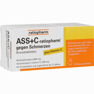 Ass+c- Ratiopharm gegen Schmerzen Brausetabletten 10 Stück - ab 3,27 €