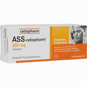 Abbildung von Ass- Ratiopharm 300mg Tabletten 50 Stück