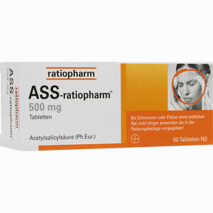 Ass- Ratiopharm 500 Mg Tabletten 50 Stück - ab 3,45 €