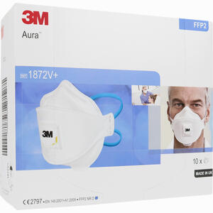 Atemschutzmaske 3m 1872v+ mit Ventil Aura Ffp2 10 Stück - ab 0,00 &euro;