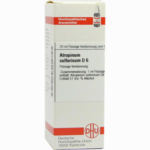 Atropinum Sulf D6 Dilution DHU-Arzneimittel GmbH & Co. KG 20 ml - ab 9,60 &euro;