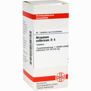 Atropinum Sulf D6 Tabletten 80 Stück - ab 8,88 €