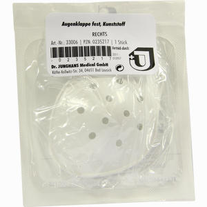 Augenklappe Kunststoff Rechts Fest 1 Stück - ab 1,00 &euro;
