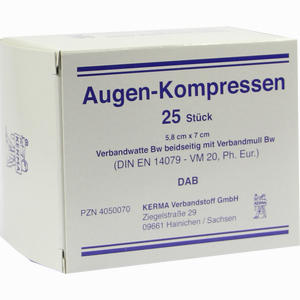 Augenkompress 5. 8x7cm Unst 25 Stück - ab 5,44 €