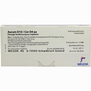 Aurum D10 /Cor D4 Aa Ampullen  8 x 1 ml - ab 24,28 €