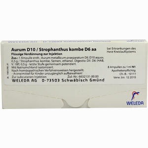Aurum D10 /Strophanthus Kombe D6 Aa Ampullen  8 x 1 ml - ab 0,00 €
