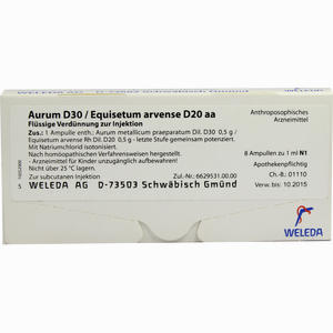 Aurum D30 /Equisetum Arvense D20 Aa Ampullen  8 x 1 ml - ab 24,27 €