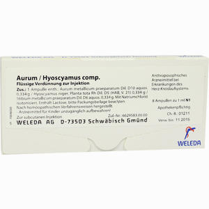 Aurum Hyoscyamus Comp Ampullen 8 x 1 ml - ab 25,04 €