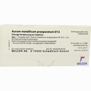 Aurum Met Praep D12 Ampullen 8 Stück - ab 0,00 &euro;