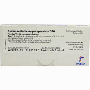 Aurum Met Praep D30 Ampullen 8 Stück - ab 24,09 €