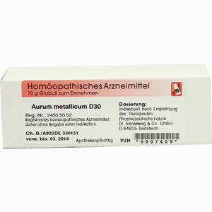 Aurum Metallicum D30 Globuli 10 g - ab 6,47 €