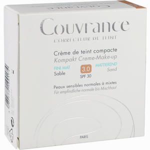 Avene Couvrance Kompakt Creme- Make- Up Mattierend Sand 3  10 g Avene Couvrance Kompakt Creme- Make- Up Mattierend Sand 3  10 g